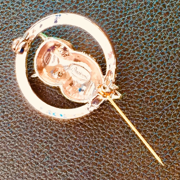 2/$35 Owl🦉Crystal Pin / Brooch by Spoontiques NEW / NWT - Picture 6 of 8